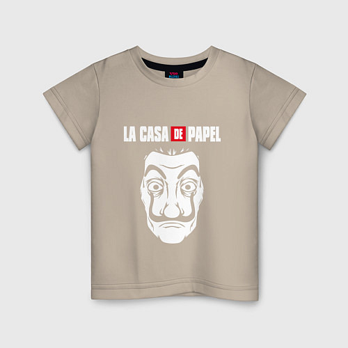 Детская футболка La Casa de Papel Z / Миндальный – фото 1