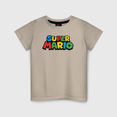 Детская футболка Super mario / Миндальный – фото 1