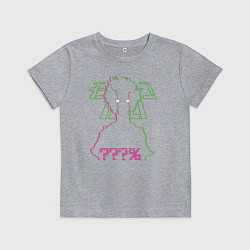 Футболка хлопковая детская Mob Psycho 100%, цвет: меланж