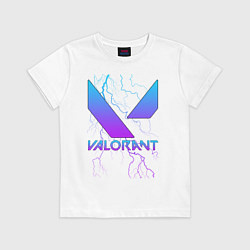 Футболка хлопковая детская VALORANT, цвет: белый