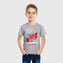 Футболка хлопковая детская WELCOME TO NIGHT CITY, цвет: меланж — фото 2