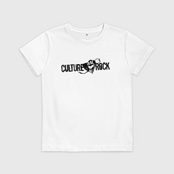 Футболка хлопковая детская CULTURE ROCK, цвет: белый