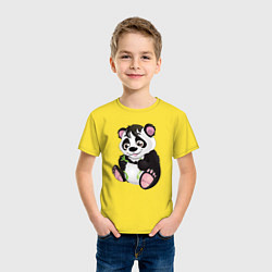 Футболка хлопковая детская Панденыш Panda, цвет: желтый — фото 2