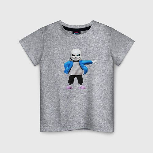 Детская футболка Санс Undertale / Меланж – фото 1