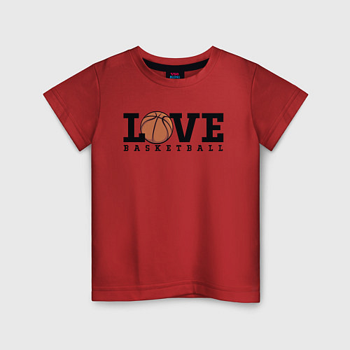 Детская футболка Love Basketball / Красный – фото 1