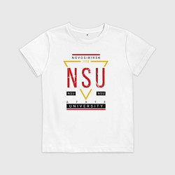 Футболка хлопковая детская NSU, цвет: белый