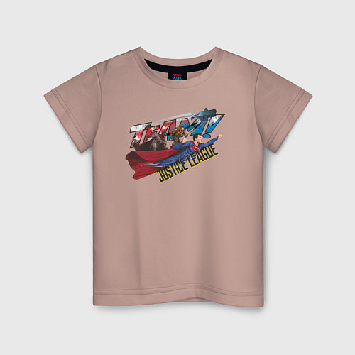 Детская футболка Justice League / Пыльно-розовый – фото 1