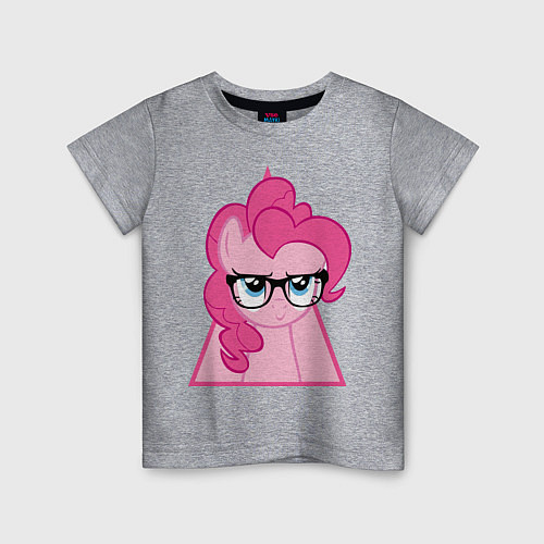 Детская футболка Pinky Pie hipster / Меланж – фото 1