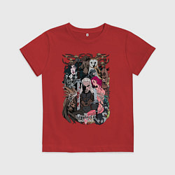 Футболка хлопковая детская The Witcher wild hunt, цвет: красный
