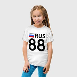 Футболка хлопковая детская RUS 88, цвет: белый — фото 2