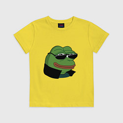 Футболка хлопковая детская Pepe в очках EZ, цвет: желтый