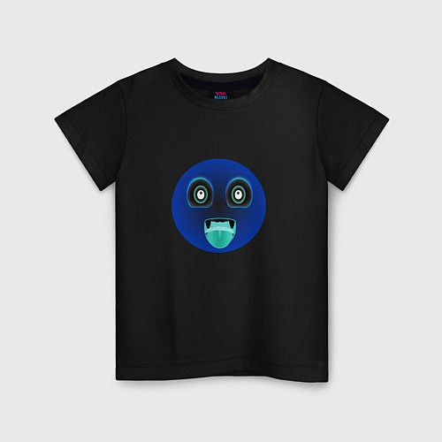 Детская футболка Смайл вампир / Черный – фото 1