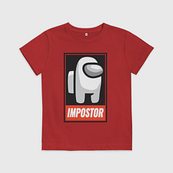 Футболка хлопковая детская Among Us, цвет: красный