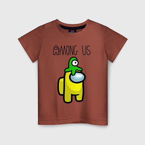 Детская футболка AMONG US / Кирпичный – фото 1