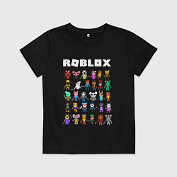 Футболка хлопковая детская ROBLOX PIGGY, цвет: черный
