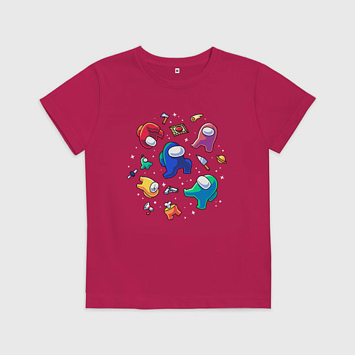 Детская футболка Among Us / Маджента – фото 1