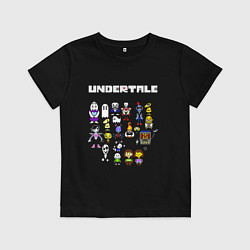 Футболка хлопковая детская UNDERTALE, цвет: черный
