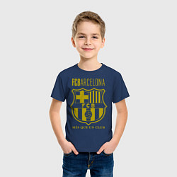 Футболка хлопковая детская Barcelona FC, цвет: тёмно-синий — фото 2