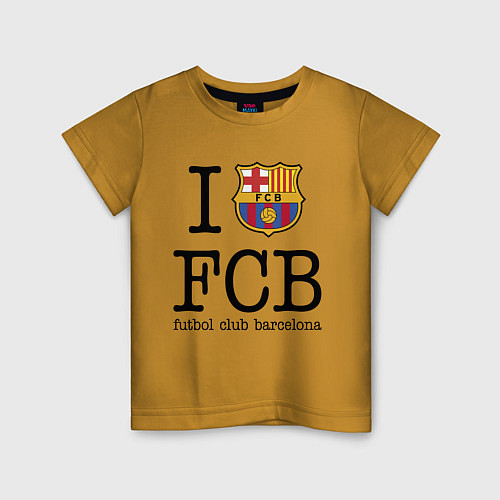 Детская футболка Barcelona FC / Горчичный – фото 1