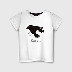 Футболка хлопковая детская Raven, цвет: белый