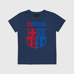 Футболка хлопковая детская Barcelona FC, цвет: тёмно-синий