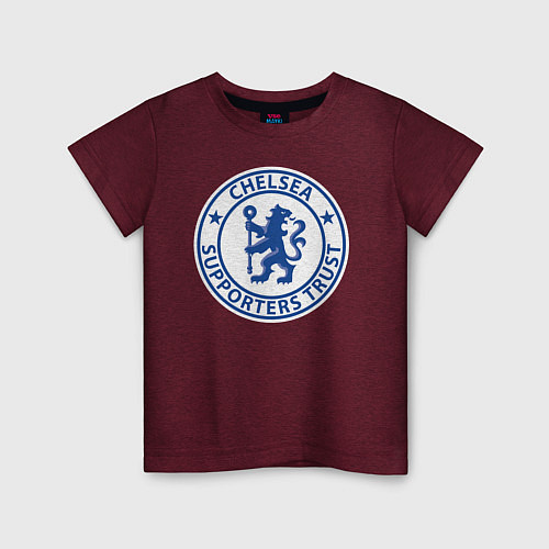 Детская футболка Chelsea FC / Меланж-бордовый – фото 1
