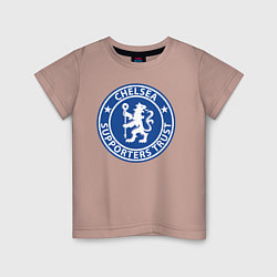 Футболка хлопковая детская Chelsea FC, цвет: пыльно-розовый