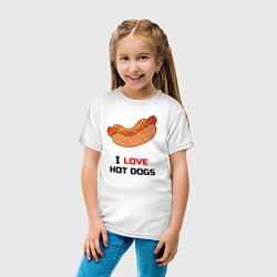 Футболка хлопковая детская Love HOT DOGS, цвет: белый — фото 2