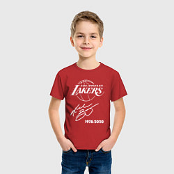 Футболка хлопковая детская КОБИ БРАЙАНТ АВТОГРАФ, цвет: красный — фото 2