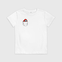 Футболка хлопковая детская Among us, цвет: белый