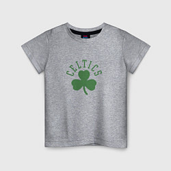 Футболка хлопковая детская Boston Celtics, цвет: меланж