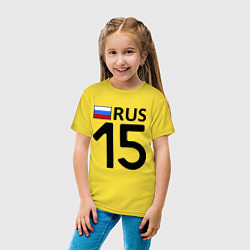Футболка хлопковая детская RUS 15, цвет: желтый — фото 2