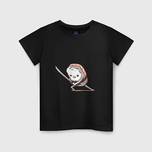 Детская футболка Самурай-суши / Черный – фото 1