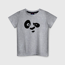 Футболка хлопковая детская Панда, цвет: меланж