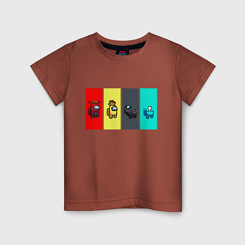 Детская футболка Among Us Z / Кирпичный – фото 1