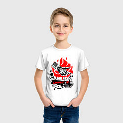 Футболка хлопковая детская CYBERPUNK 2077 SAMURAI, цвет: белый — фото 2