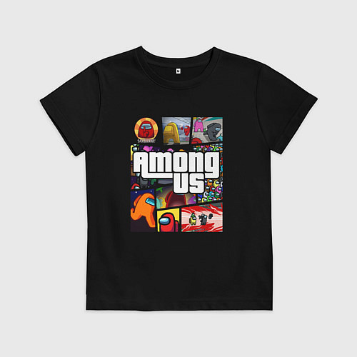 Детская футболка AMONG US GTA / Черный – фото 1
