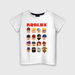 Футболка хлопковая детская ROBLOX, цвет: белый