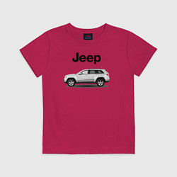 Футболка хлопковая детская Jeep, цвет: маджента