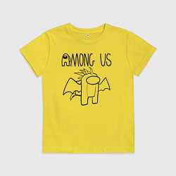 Футболка хлопковая детская Among Us, цвет: желтый