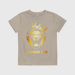 Футболка хлопковая детская ЗОЛОТОЙ ЛЕВ, цвет: миндальный
