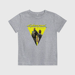 Футболка хлопковая детская Cyberpunk 2077, цвет: меланж