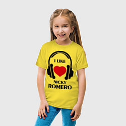 Футболка хлопковая детская I like Nicky Romero, цвет: желтый — фото 2