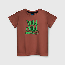 Футболка хлопковая детская Wild Child, цвет: кирпичный