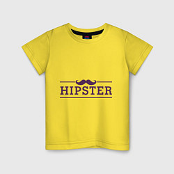 Футболка хлопковая детская Hipster, цвет: желтый