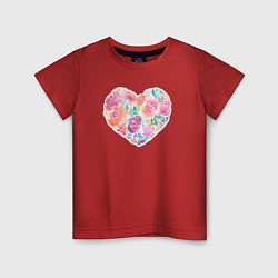 Футболка хлопковая детская Love, цвет: красный