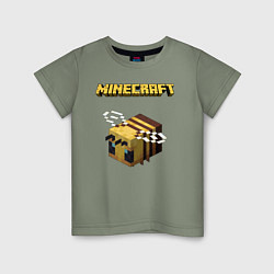 Футболка хлопковая детская Minecraft, цвет: авокадо