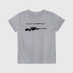 Футболка хлопковая детская AWP, цвет: меланж