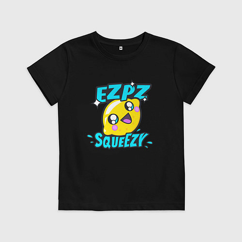 Детская футболка Easy Peasy Lemon Squeezy / Черный – фото 1