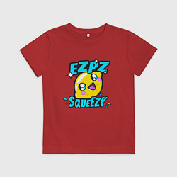 Футболка хлопковая детская Easy Peasy Lemon Squeezy, цвет: красный